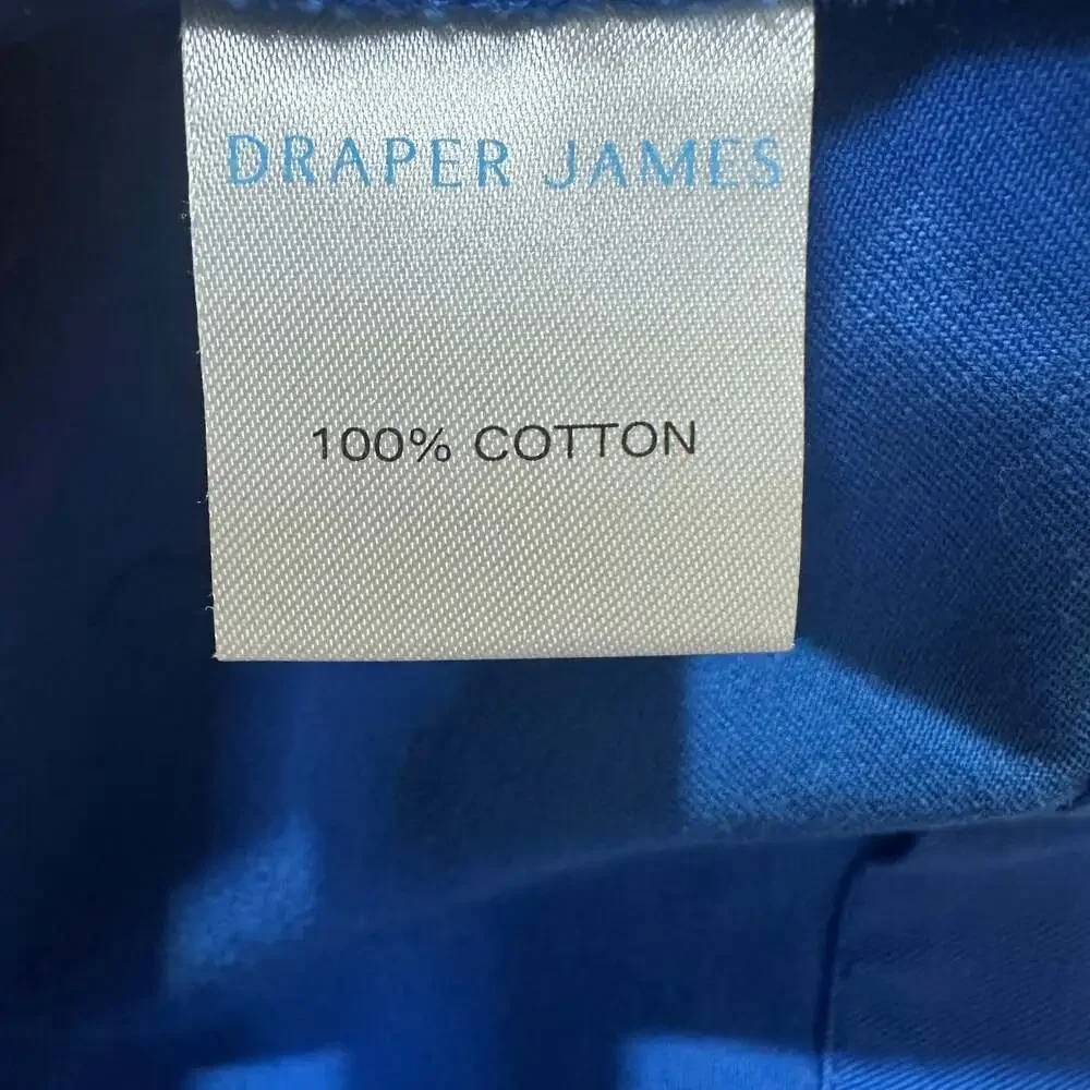 Draper James Belted 100% Cotton Twill Jacket in French Blue, Sz L - Picture 11 of 11